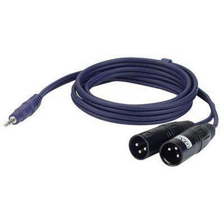 DAP Audio DAP MiniJack naar 2 x XLR male kabel, 1,5 meter Home entertainment - Accessoires