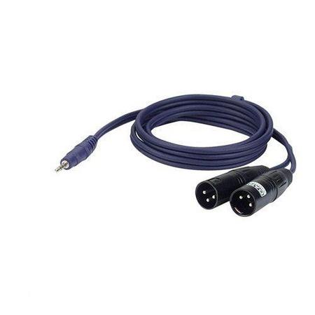 DAP Audio DAP MiniJack naar 2 x XLR male kabel, 3 meter Home entertainment - Accessoires