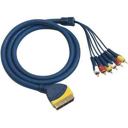 DAP Audio DAP Video kabel, Scart - 6 x Tulp/RCA, 150 cm Home entertainment - Accessoires