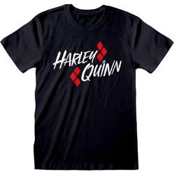 DC Comics Batman Heren Tshirt -M- Harley Quinn Bat Emblem Zwart