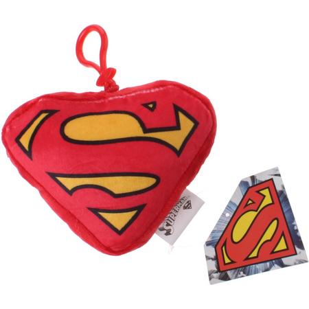 Dc Comics Superman-logo Met Clip 12,5 Cm Pluche Rood