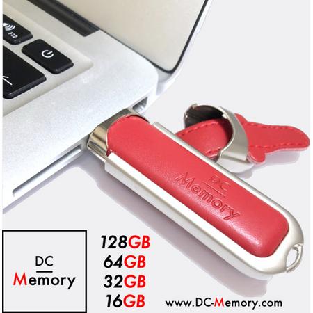 DC-Memory Leather 3.0 USB STICK 128GB