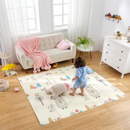 DCA - Speelmat Baby – Dubbelzijdig Speelkleed – 150x200x1 cm – Foam – Antislip en Waterafstotend – Berenpark print