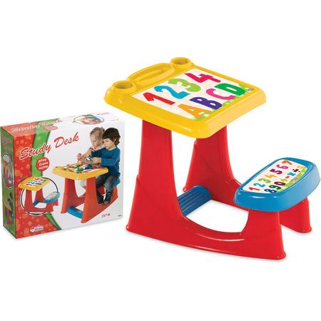 Dede speel- en studeertafel voor kinderen, gemakkelijk te demonteren, stoelenset, lichtgewicht, figuren, geschikt voor kinderen van 3 jaar en ouder