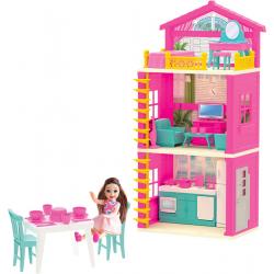 Poppenhuis met 3 etages – Poppenhuis poppetjes – Lola’s house – Poppenhuizen – Poppenhuis meubels - Poppenhuis accessoires - Barbie huis – Droomhuis – Dreamhouse