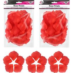 Rode kunststof rozenblaadjes 360x stuks - Bruiloft en Valentijnsdag decoratie