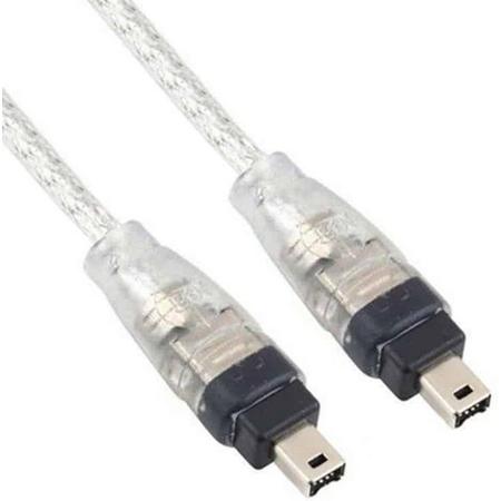 DINIC FireWire 400 kabel met 4-pins - 4-pins connectoren / transparant - 2 meter