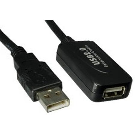 DINIC USB A/USB A 5m 5m USB A USB A Mannelijk Vrouwelijk Zwart USB-kabel
