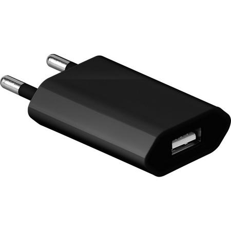 DINIC USB thuislader met 1 poort - plat - 1A / zwart