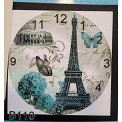 Diamond Painting klok - Klok om te painten - Parijs - Eifeltoren