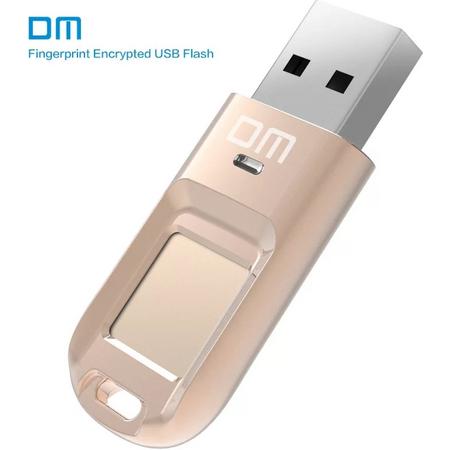 DM Zilver Vingerafdruk 32 GB USB Stick USB 3.0 AES256 Encryptie Bewaar al je bestanden Veilig!