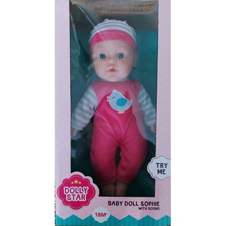 Baby Doll pop Sophie - Dolly Star- Baby Doll met geluid