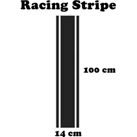 Racing Stripe / Race Streep 4 (wit) (100x14cm)