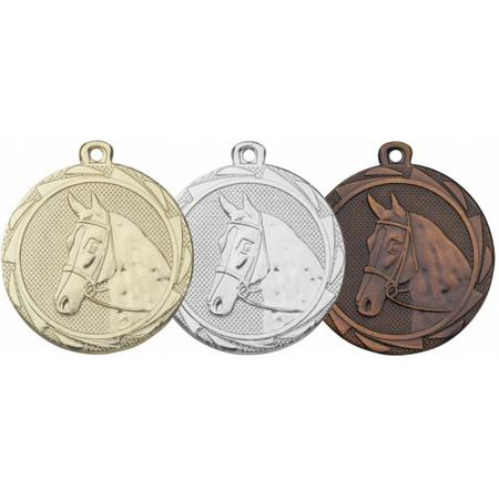 Medaille in goud,zilver en brons. Prijs per 100 stuks inclusief halslint.