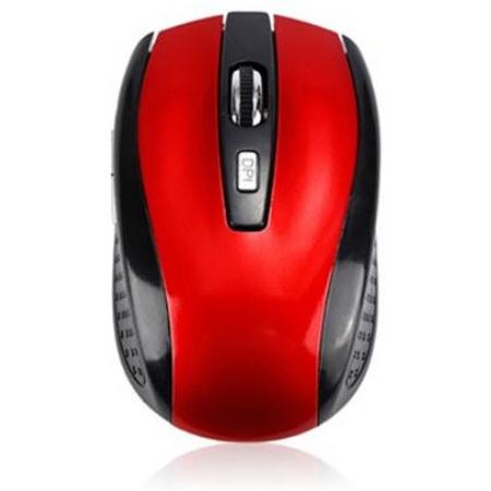 DVSE - Draadloze muis 2.4Ghz optische muis geschikt voor laptop & pc Rood
