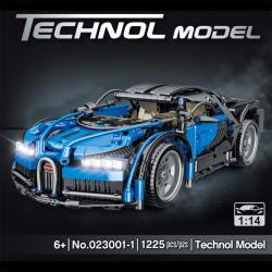 DW4Trading® Blauwe Bugatti Chiron raceauto 1225 stuks technics Lego compatibel