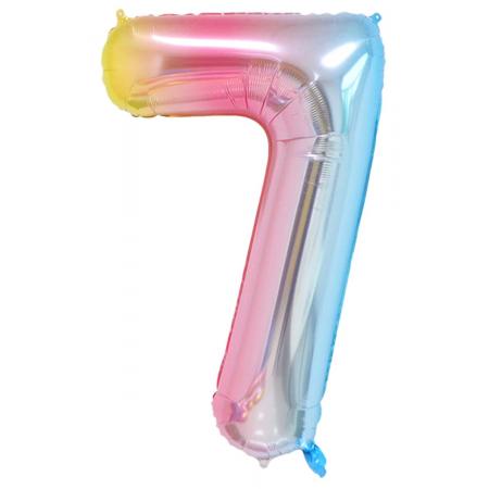 DW4Trading® Cijfer ballon 7 regenboog