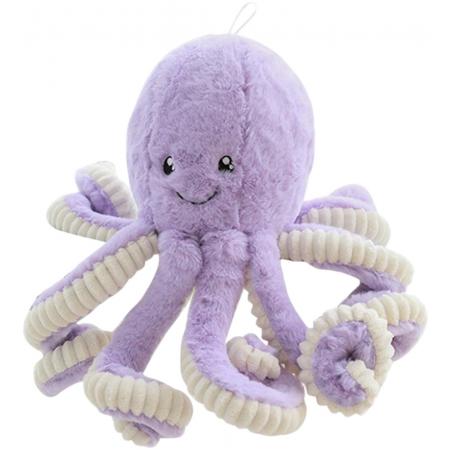 DW4Trading® Knuffel octopus paars 40 cm