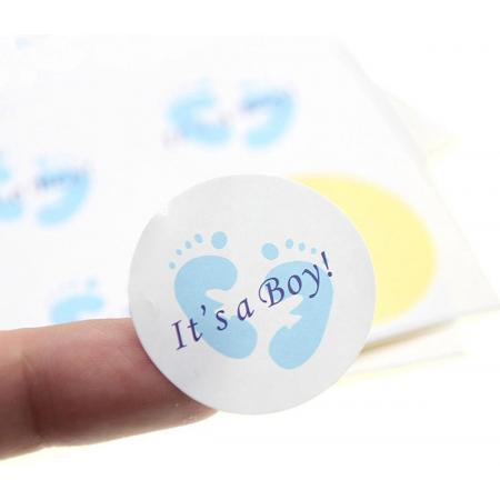 DW4Trading® Stickervel Its a boy 3 cm 100 stuks blauw