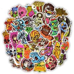 Daily Essentialz Halloween Decoratie Stickers - Skate Stickers - Skateboard Stickers - Bullet Journal Stickers - Stickers Volwassenen - Stickers Laptop - Graffiti - 50 stuks