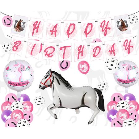 Daily Essentialz Paarden Versiering Verjaardag - Unicorn Versiering - Unicorn versiering verjaardag -Paarden Speelgoed Meisjes -Paarden Spullen - Paarden Slingers - Unicorn Slingers