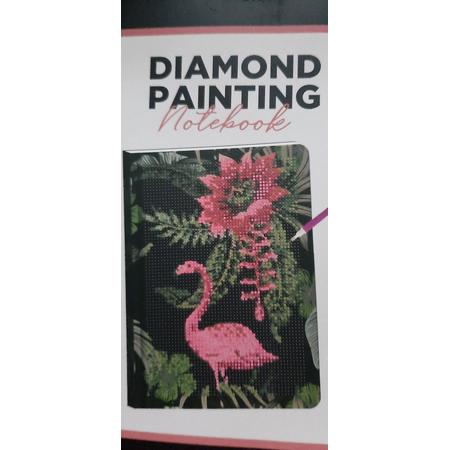Diamond painting - notebook/ 15x21 cm / flamingo