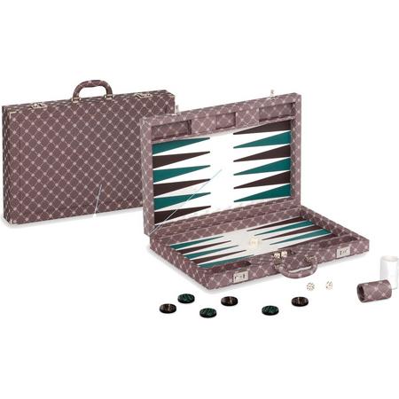 Dal Negro Backgammon-set Valigia 54,4 X 36 Cm Hout Bruin/groen