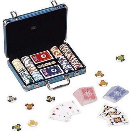 Dal Negro Luxe Pokerset Met Fiches 31 Cm Aluminium Blauw