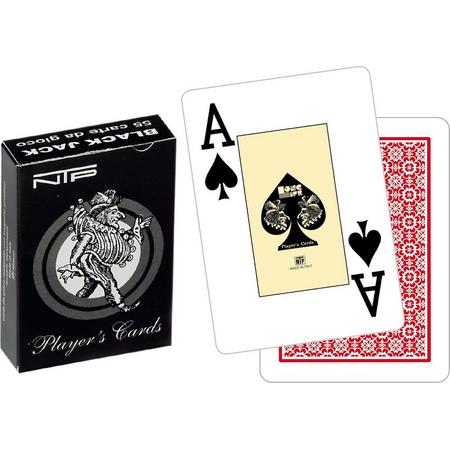 Dal Negro Speelkaarten Black Jack 6,5 X 9,1 Cm Karton Wit/rood