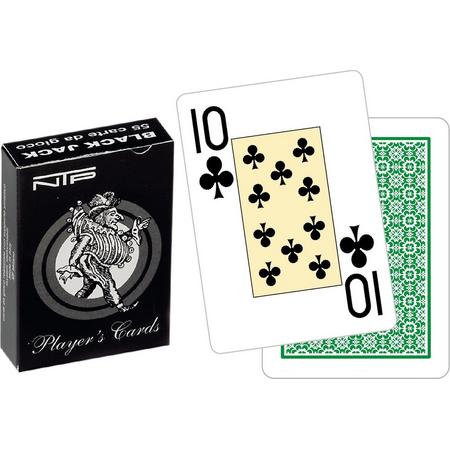 Dal Negro Speelkaarten Black Jack 6,5 X 9 Cm Karton Groen/wit