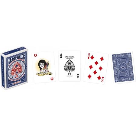 Dal Negro Speelkaarten Magic Byke Regular Karton Blauw 55-delig