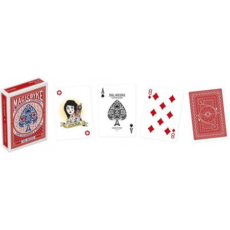 Dal Negro Speelkaarten Magic Byke Regular Karton Rood 55-delig