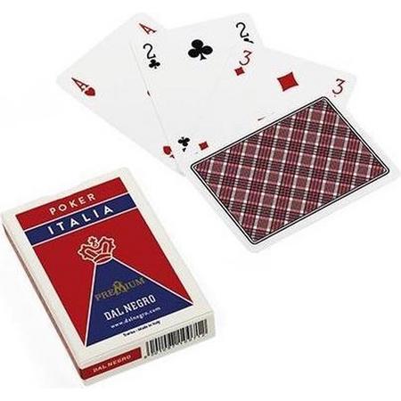 Dal Negro Speelkaarten Poker Italia 88 Mm Karton Rood 55-delig
