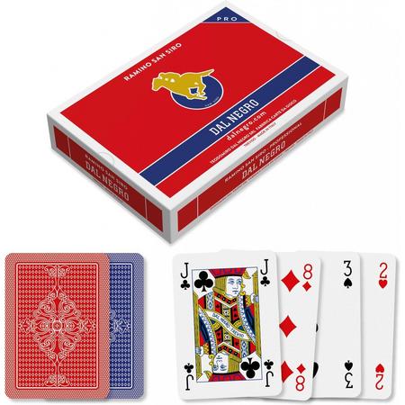 Dal Negro Speelkaarten Pvc Blauw/rood 3 Stuks