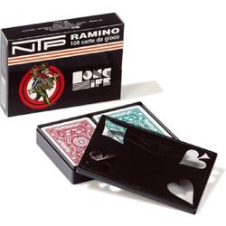 Dal Negro Speelkaarten Ramino Floreale Karton Rood/blauw 2-delig