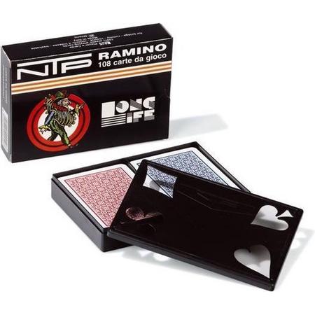 Dal Negro Speelkaarten Ramino Karton Rood/blauw 2-delig