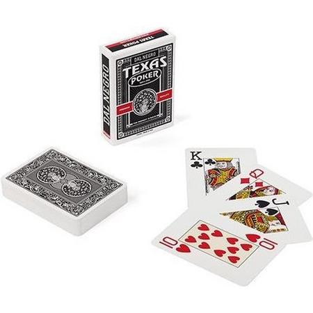 Dal Negro Speelkaarten Texas 8,9 Cm Pvc Zwart 55-delig