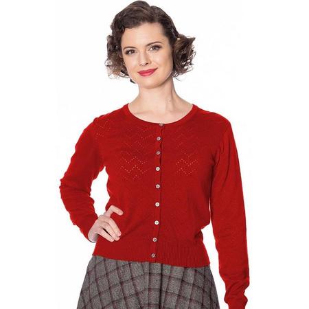 Dancing Days Cardigan -L- PIONTELLE KNIT Rood