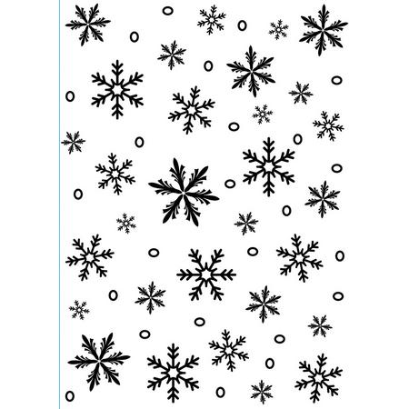 Darice Embossing Folder - Embossing Sjabloon - Achtergrond Sneeuwvlokken  - 12,7 x 17,8 cm