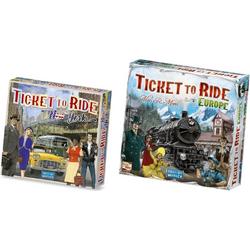 Ticket to Ride Spellenbundel - Bordspel - 2 stuks - Europa (Basisspel) & Uitbreiding New York