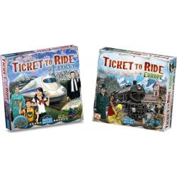 Ticket to Ride Spellenbundel - Bordspel -2 stuks- Europa (Basisspel) & Uitbreiding Japan & Italië