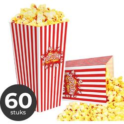 Dayshake Popcorn Bakjes - 60 stuks - Popcorn Zakjes voor Kinderfeestjes - Snoepbakje voor Traktaties