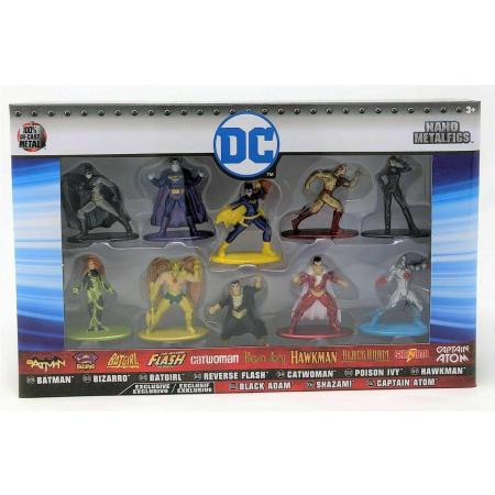 DC Comics NANO Metalfigs 1.5” 100% Die-Cast Figure 10 Pack