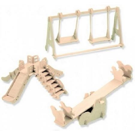 Bouwpakket 3D Puzzel Speeltuin Poppenhuismeubels- hout