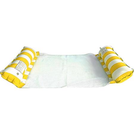 Waterhangmat - Hangmat - Opblaasbare hangmat - Waterspeelgoed - Multifunctioneel - Geel
