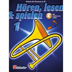 De Haske Hören, lesen, spielen, Band 1 Posaune in B - Lesboek voor koperen blaasinstrumenten