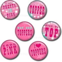 Toppers Buttons Pretty in Pink