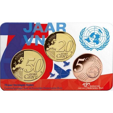 Coincard 75 Jaar Verenigde Naties.