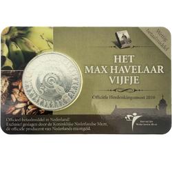 Nederland; 5 euro; 2010; Het Max Havelaar Vijfje in Coincard (UNC)