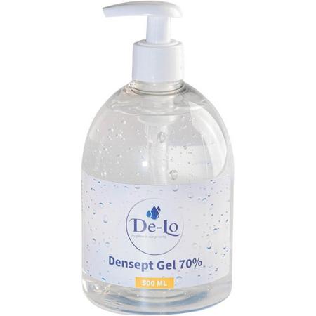 De-Lo desinfectiegel 1 x 500 ML - Desinfectie gel - CTGB goedkeurd 14624N - Desinfectiegel - Desinfecterende handgel- Scherp geprijsd!!!
